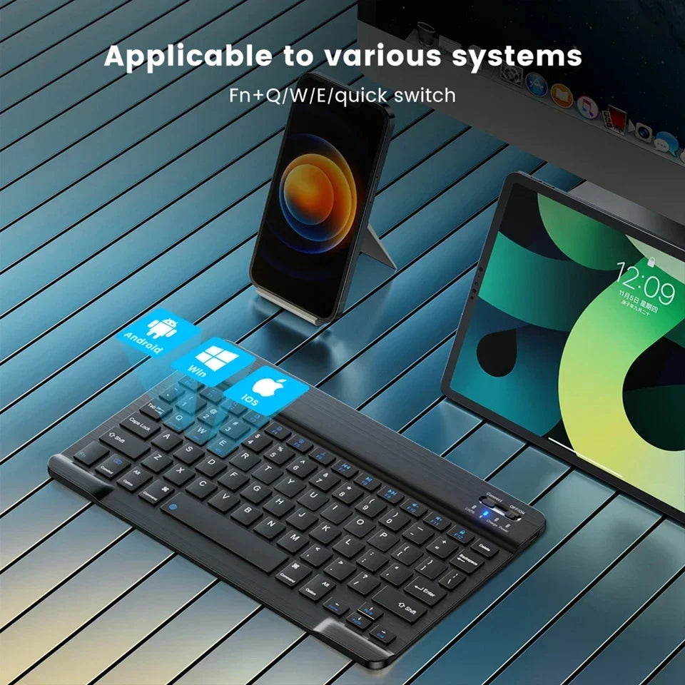 Bluetooth Wireless Keyboard & Mouse Combo for iPad Mac PC